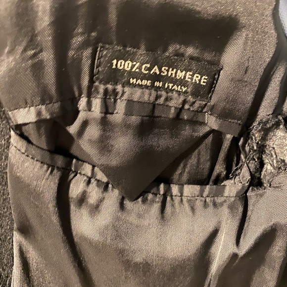 Barney’s Co-Op 100% Cashmere Long Overcoat Black - Picture 4 of 6